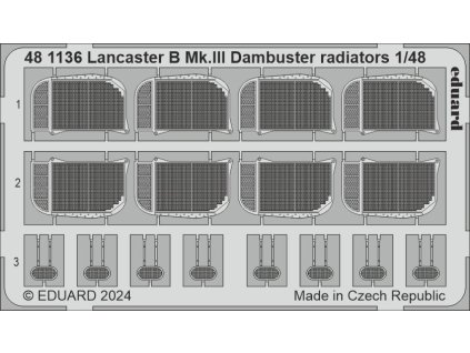 Lancaster B Mk.III Dambuster radiators 1/48 recommended for HKM