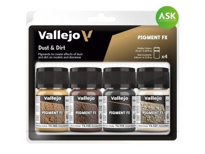 Vallejo Pigment FX 73190 Dust & Dirt 4 pigments set (35 ml)