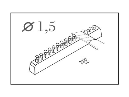 Hexagonal bolt head 1,5 mm (60 pcs)