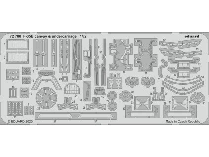 1/72 F-35B canopy & undercarriage  for ITALERI kit