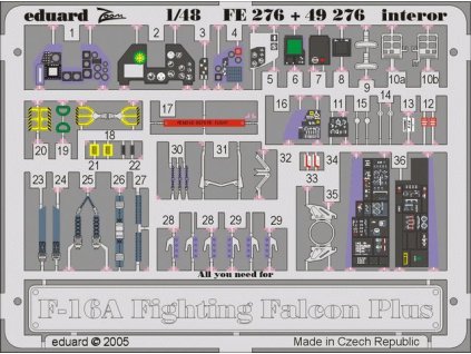 1/48 F-16A Plus interior for HASEGAWA kit