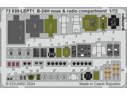 B-24H nose & radio compartment 1/72 recommended for AIRFIX