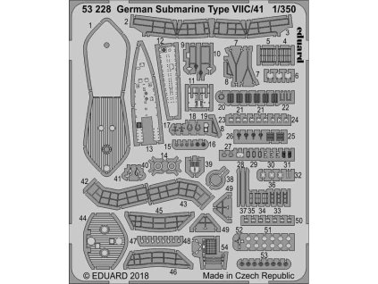 1/350 German Submarine Type VIIC/41 for REVELL kit
