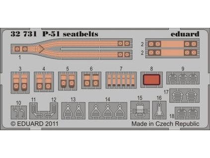 1/32 P-51 Seatbelts for TAMIYA kit