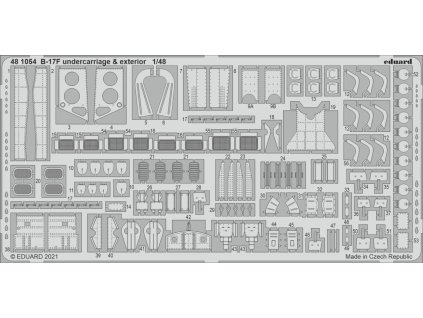 B-17F undercarriage & exterior 1/48 recommended for HKM