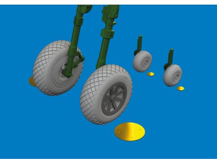 P-40E wheels diamond tread 1/48 recommended for EDUARD