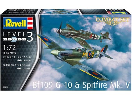 ModelSet 63710 - Bf109G-10 Spitfire Mk.V (1:72)
