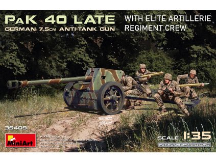 79280 1 35 german 7 5cm anti tank gun pak 40 late w elite artillerie regiment crew miniart