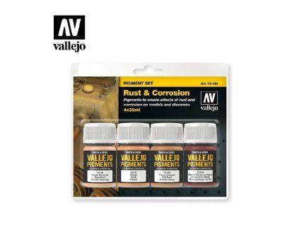 Vallejo Pigment FX 73194 Rust & Corrosion 4 pigments set (35 ml)
