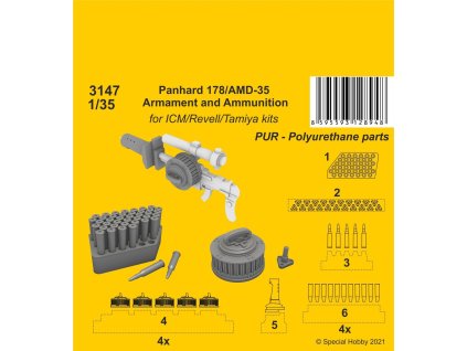 1/35 Panhard 178/AMD-35 Armament and Ammunition (ICM/Revell Tamiya kits)