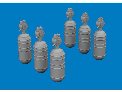 WWII USAAF oxygen cylinder A-6 PRINT 1/72 recommended for