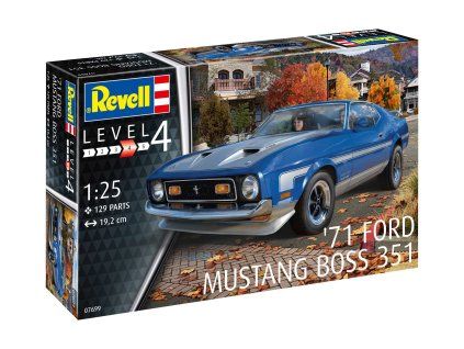 Revell 07699 Plastic ModelKit Car - '71 Ford Mustang Boss 351 1/25