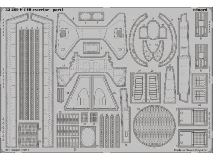 1/32 F-14D exterior for TRUMPETER kit