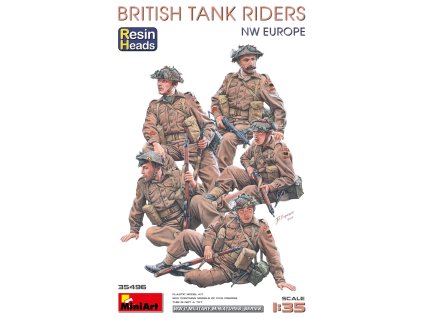 1/35 BRITISH TANK RIDERS NW EUROPE. RESIN HEADS
