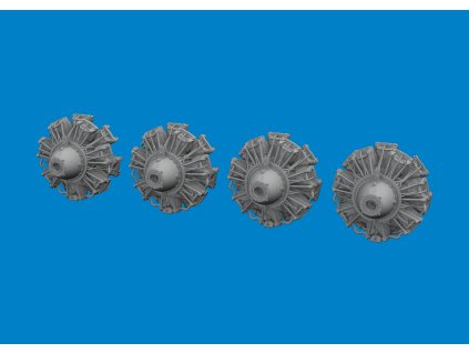 B-24D engines PRINT 1/48 recommended for HOBBY BOSS