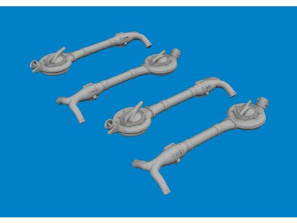 B-24D turbochargers PRINT 1/48 recommended for HOBBY BOSS