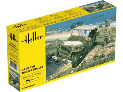 1/72 US 1/4 Ton Truck & Trailer - Heller