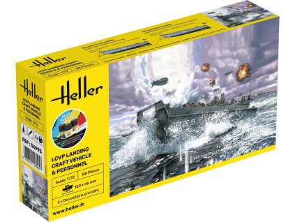 1/72 STARTER KIT LCVP Landing Craft Vehicle & Personnel - Heller