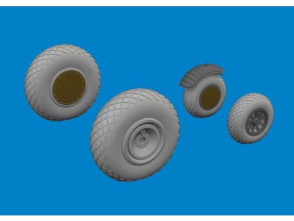 B-24D wheels 1/48 recommended for HOBBY BOSS