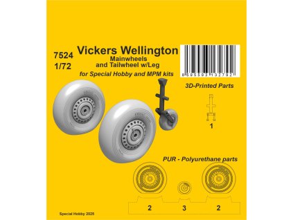 83501 1 72 vickers wellington mainwheels and tailwheel w leg for special hobby kits