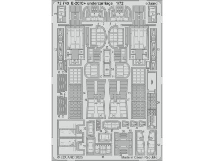 E-2C/C+ undercarriage 1/72 recommended for HELLER