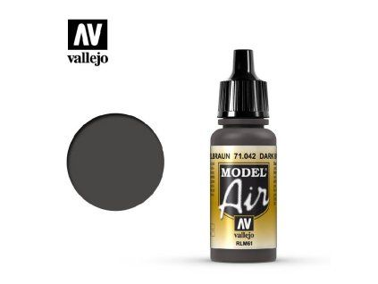 Vallejo Model Air 71042 Dark Brown RLM61 Color (18 ml)