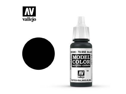 Vallejo Model Color 70950 Black Matt (18 ml)