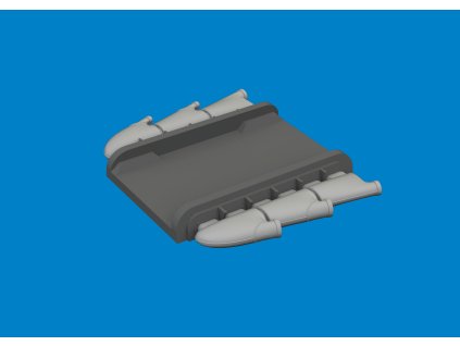 Spitfire Mk.I/II/V three-stacks exhaust rounded PRINT 1/72 recommended for IBG