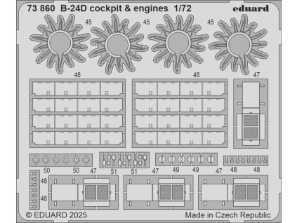 B-24D cockpit & engines 1/72 recommended for AIRFIX