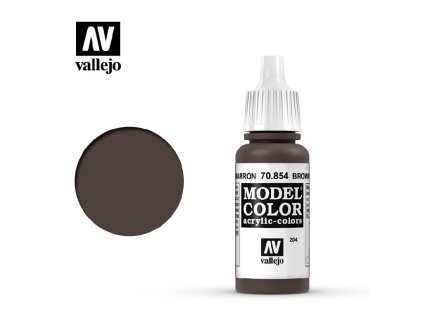 Akrylová barva Vallejo Model Color 70854 Brown Glaze (17ml)