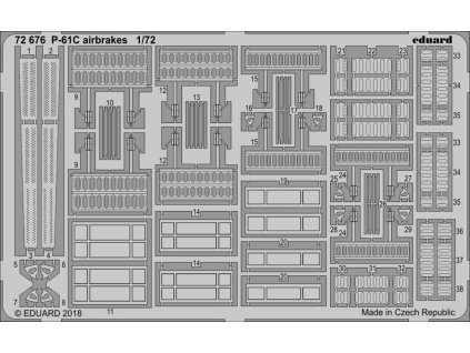 1/72 P-61C airbrakes for HOBBY BOSS kit