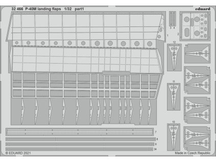 1/32 P-40M landing flaps for TRUMPETER kit