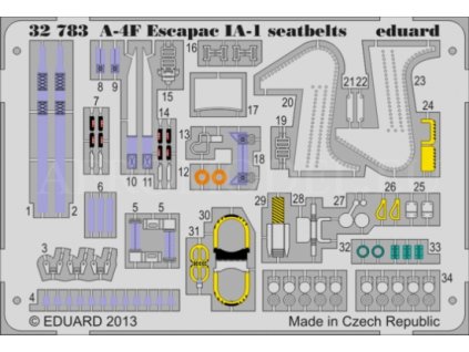 1/32 A-4F Escapac IA-1 seatbelts for TRUMPETER kit
