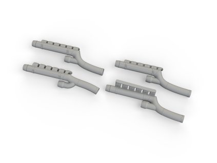 Bf 110G-4 exhaust stacks 1/48 recommended for EDUARD