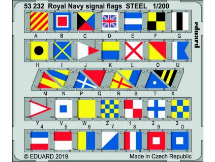 1/700 Royal Navy signal flags STEEL