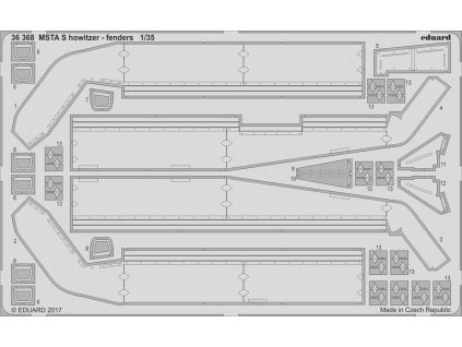 1/35 MSTA S howitzer - fenders for ZVEZDA kit