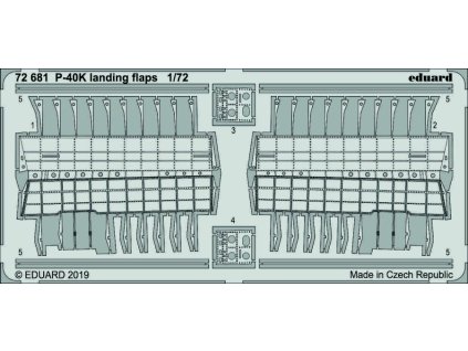 1/72 P-40K landing flaps  for SPECIAL HOBBY kit