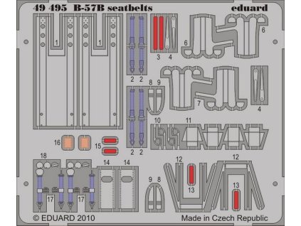 1/48 B-57B seatbelts for AIRFIX kit