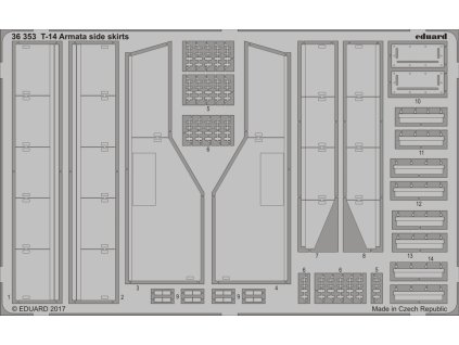 1/35 T-14 Armata side skirts for ZVEZDA kit