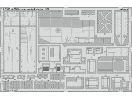 1/32 A-26C Invader cockpit interior for HOBBY BOSS kit