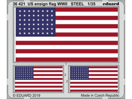 1/35 US ensign flag WWII STEEL