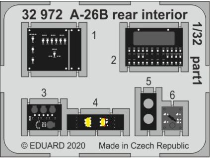 1/32 A-26B rear interior for HOBBY BOSS kit