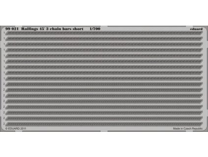 1/700 Railings 45´ 3 chain bars short