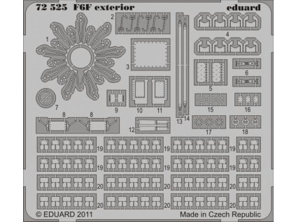 1/72 F6F exterior for CYBER HOBBY kit