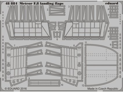 1/48 Meteor F.8 landing flaps for AIRFIX kit