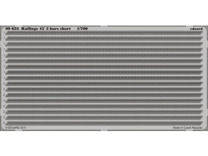 1/700 Railings 45´ 3 bars short