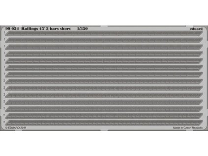 1/350 Railings 45´ 3 bars short