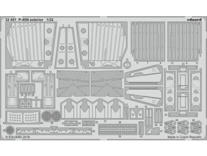 1/32 P-40N exterior for TRUMPETER kit