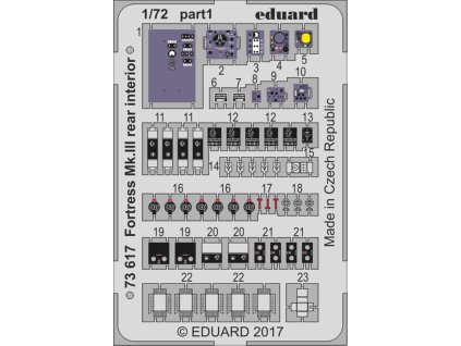 1/72 Fortress Mk.III rear interior  for AIRFIX kit