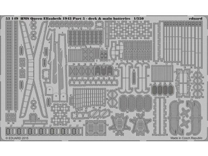 1/350 HMS Queen Elizabeth 1943 pt 5 - deck & main batteries  for TRUMPETER kit